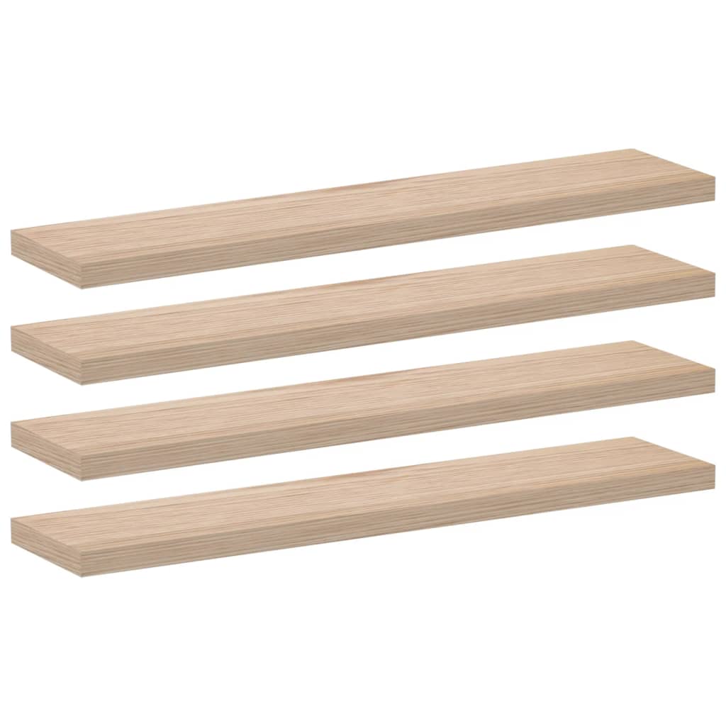 Flytende hyller 4 stk 110x23,5x4 cm konstruert tre