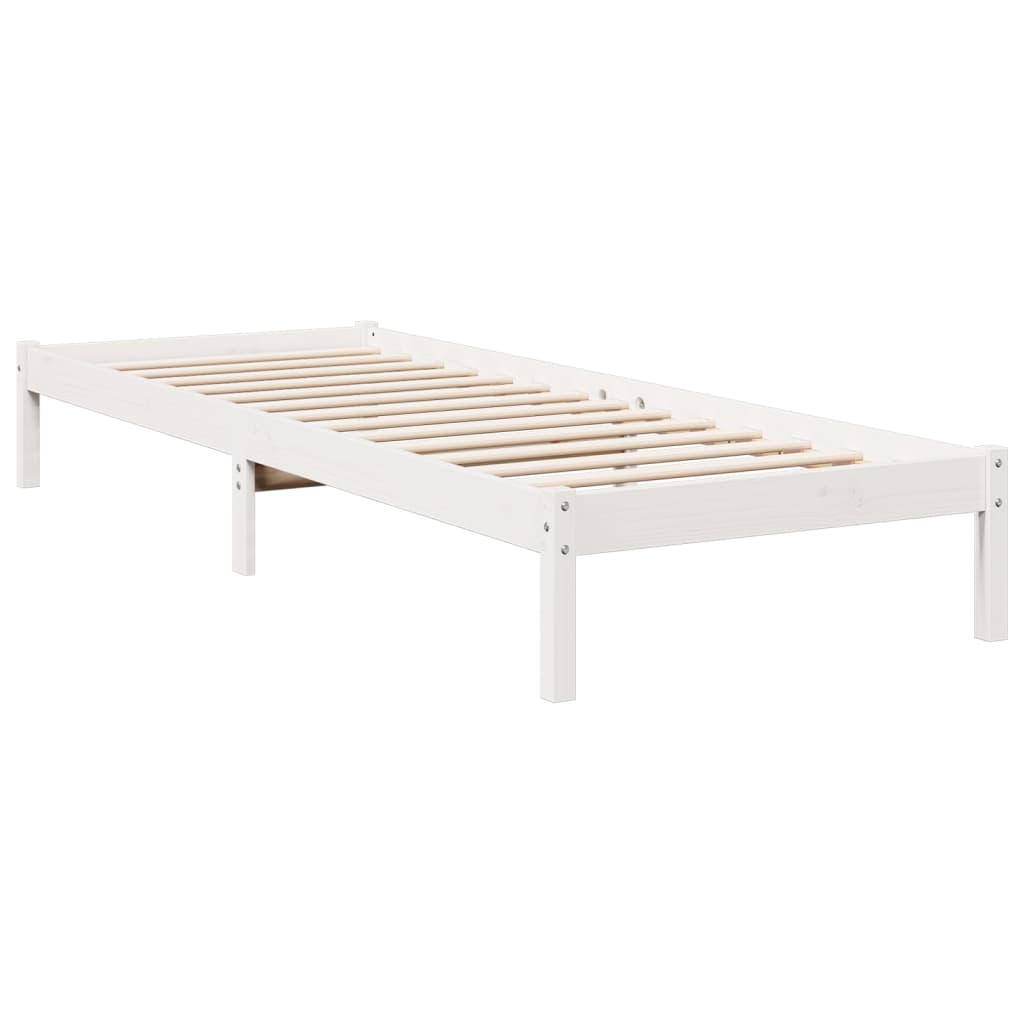 Ekstra lang sengeramme uten madrass hvit 80x210 cm heltre furu