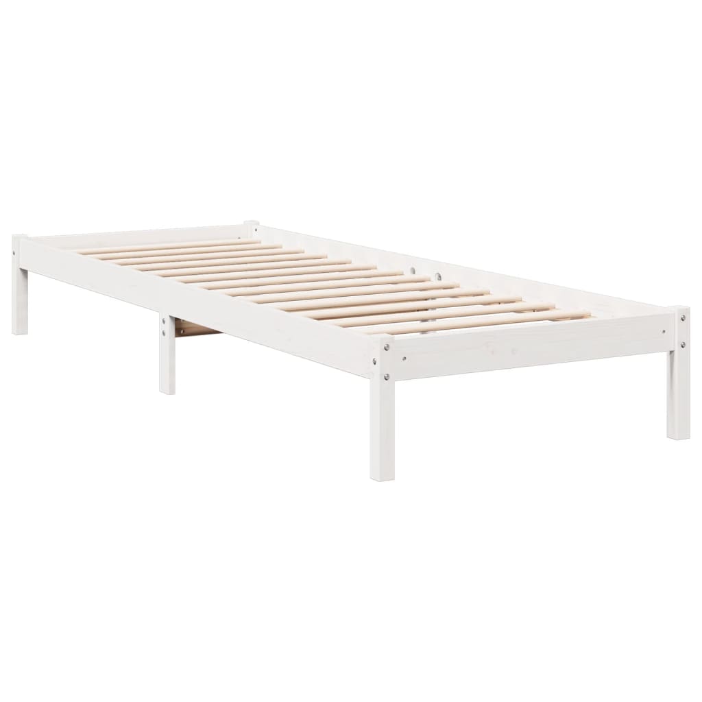 Ekstra lang sengeramme uten madrass hvit 80x210 cm heltre furu
