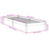 Ekstra lang sengeramme uten madrass 90x210 cm heltre furu