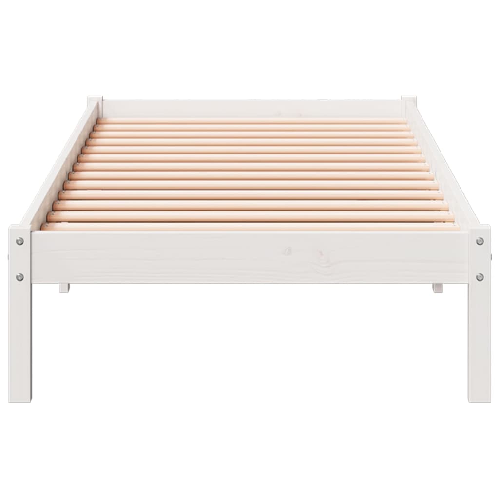 Ekstra lang sengeramme uten madrass hvit 90x220 cm heltre furu