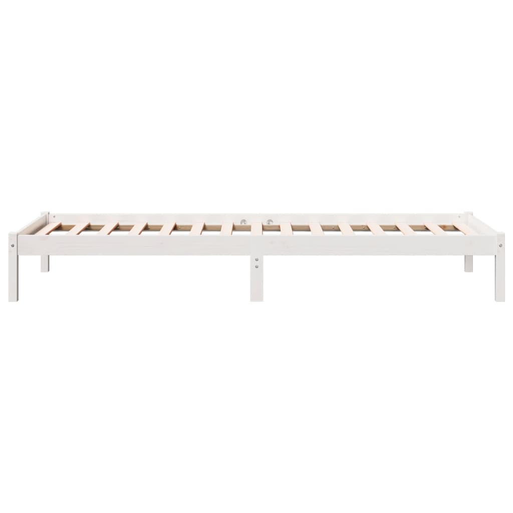 Ekstra lang sengeramme uten madrass hvit 90x220 cm heltre furu