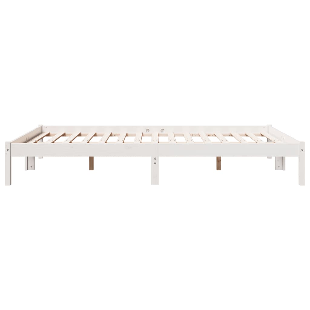 Ekstra lang sengeramme uten madrass hvit 140x220 cm heltre furu