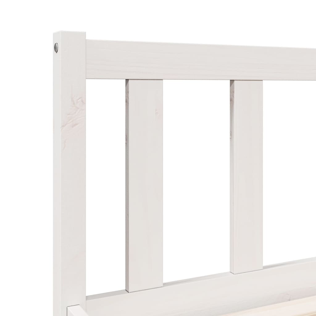 Ekstra lang sengeramme uten madrass hvit 80x210 cm heltre furu