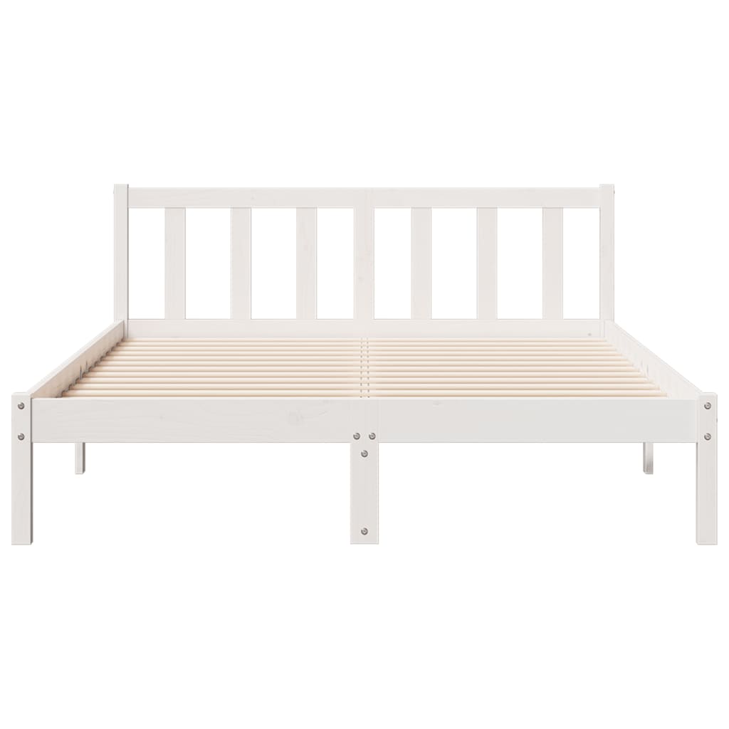 Ekstra lang sengeramme uten madrass hvit 140x210 cm heltre furu
