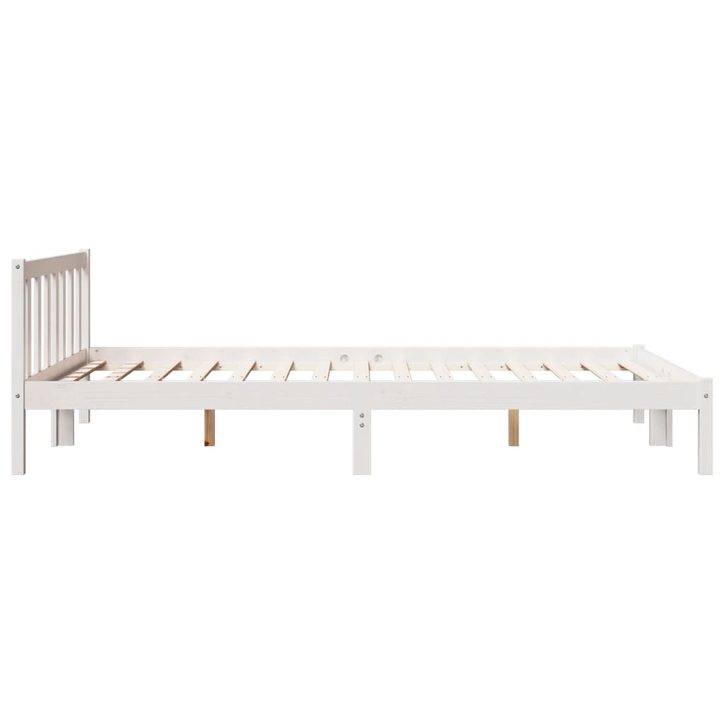 Ekstra lang sengeramme uten madrass hvit 160x210 cm heltre furu