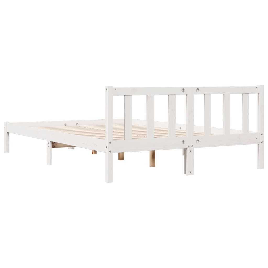 Ekstra lang sengeramme uten madrass hvit 160x210 cm heltre furu
