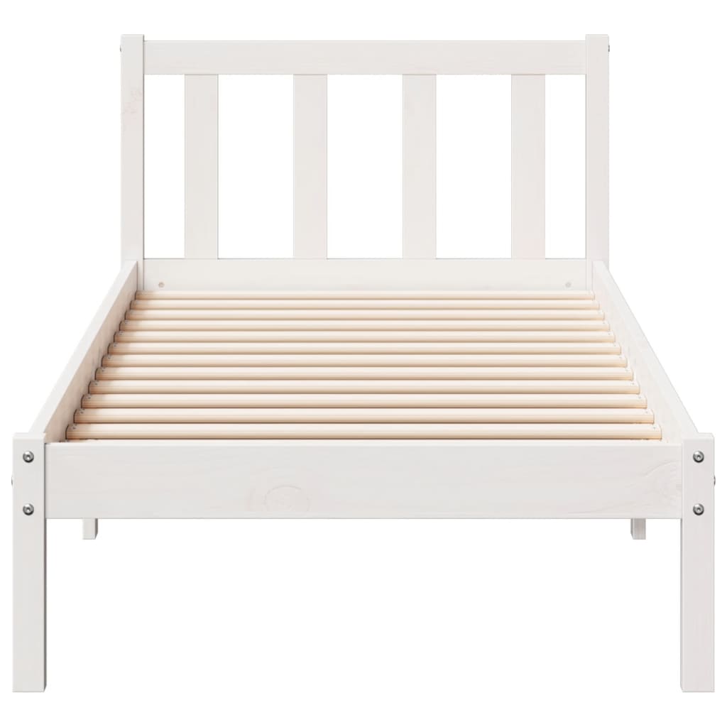 Ekstra lang sengeramme uten madrass hvit 80x220 cm heltre furu