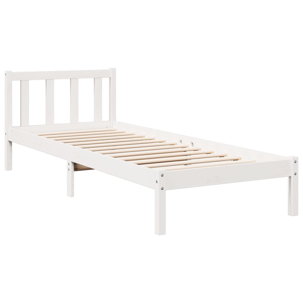Ekstra lang sengeramme uten madrass hvit 90x220 cm heltre furu
