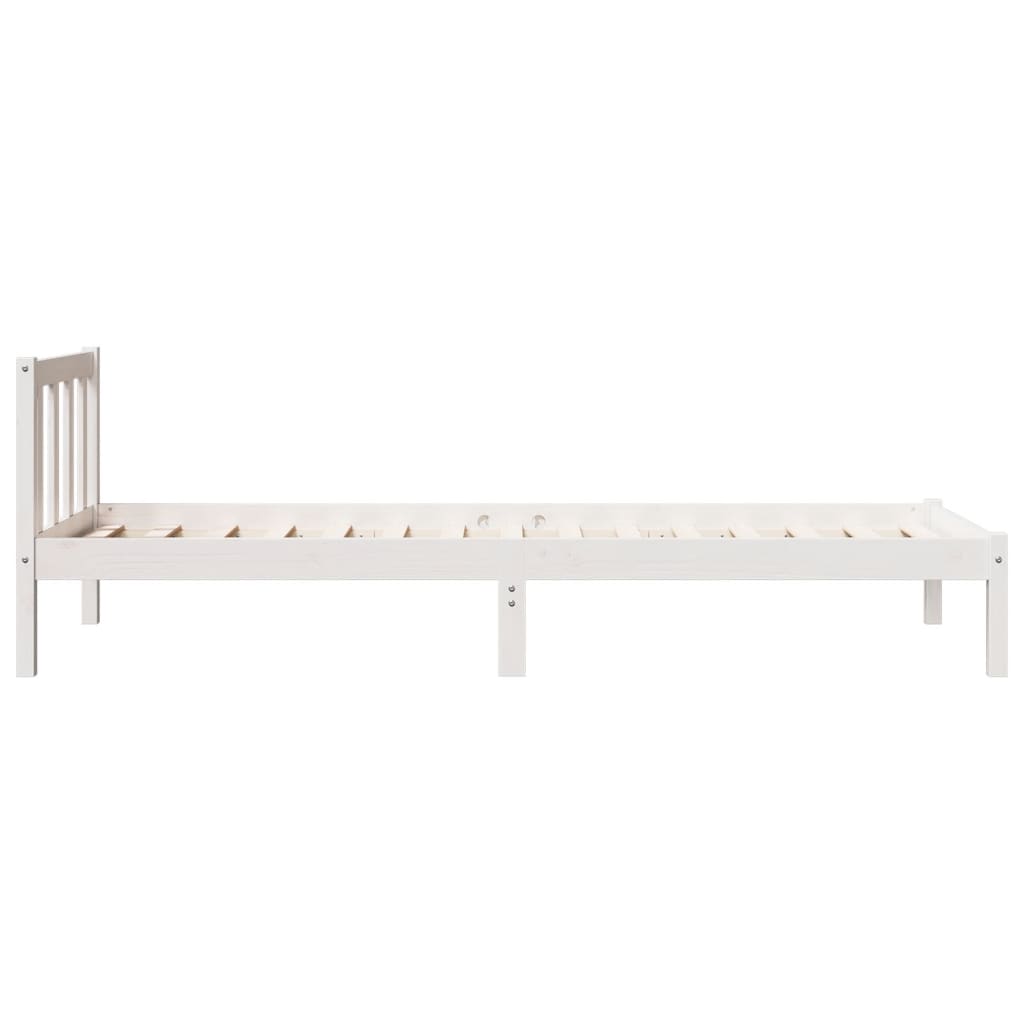 Ekstra lang sengeramme uten madrass hvit 90x220 cm heltre furu