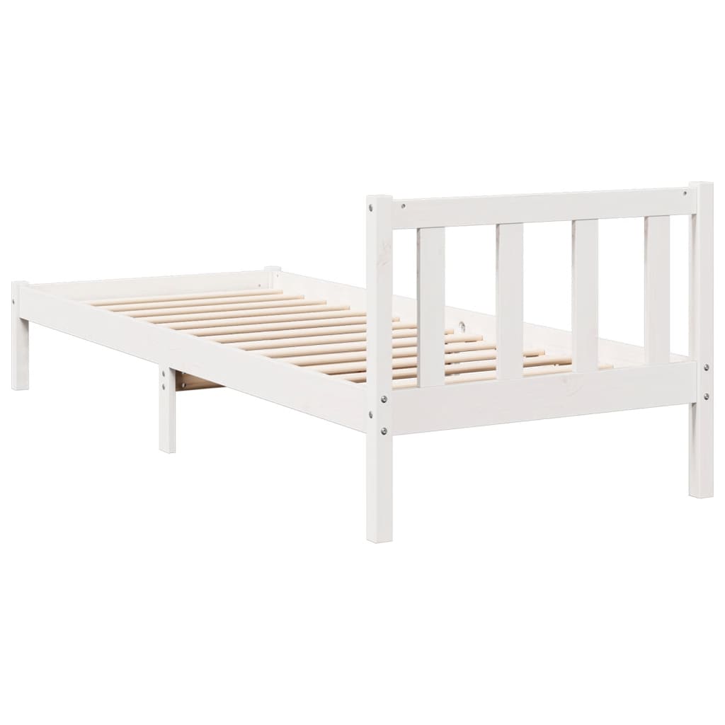 Ekstra lang sengeramme uten madrass hvit 90x220 cm heltre furu