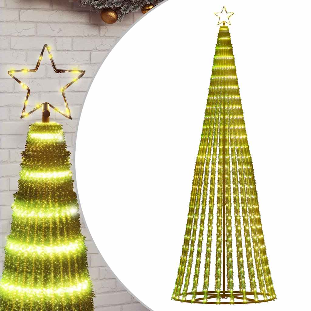 LED Juletre 475 LEDs Varm Hvit 247 cm