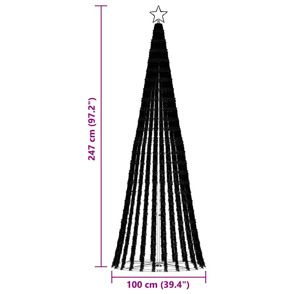 LED Juletre 475 LEDs Kald Hvit 247 cm