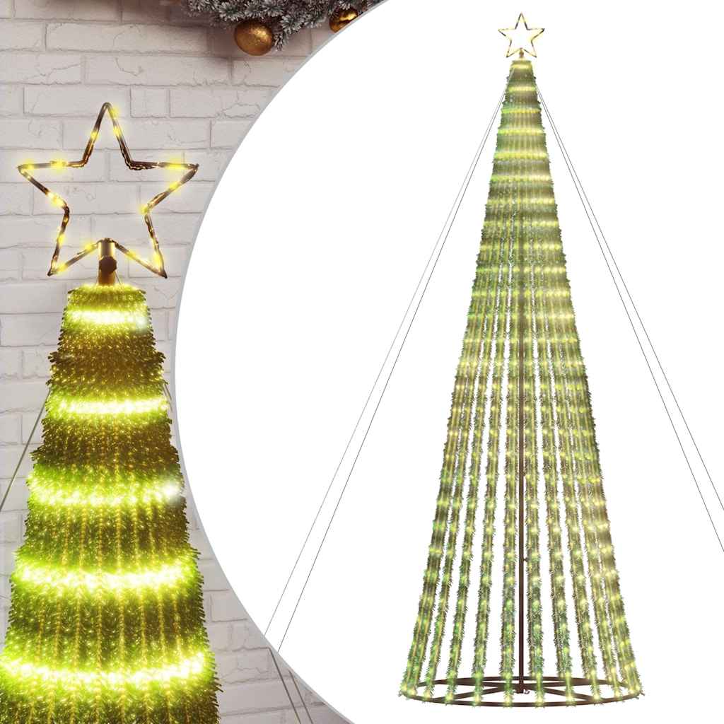 LED Juletre 1028 LEDs Varm Hvit 403 cm
