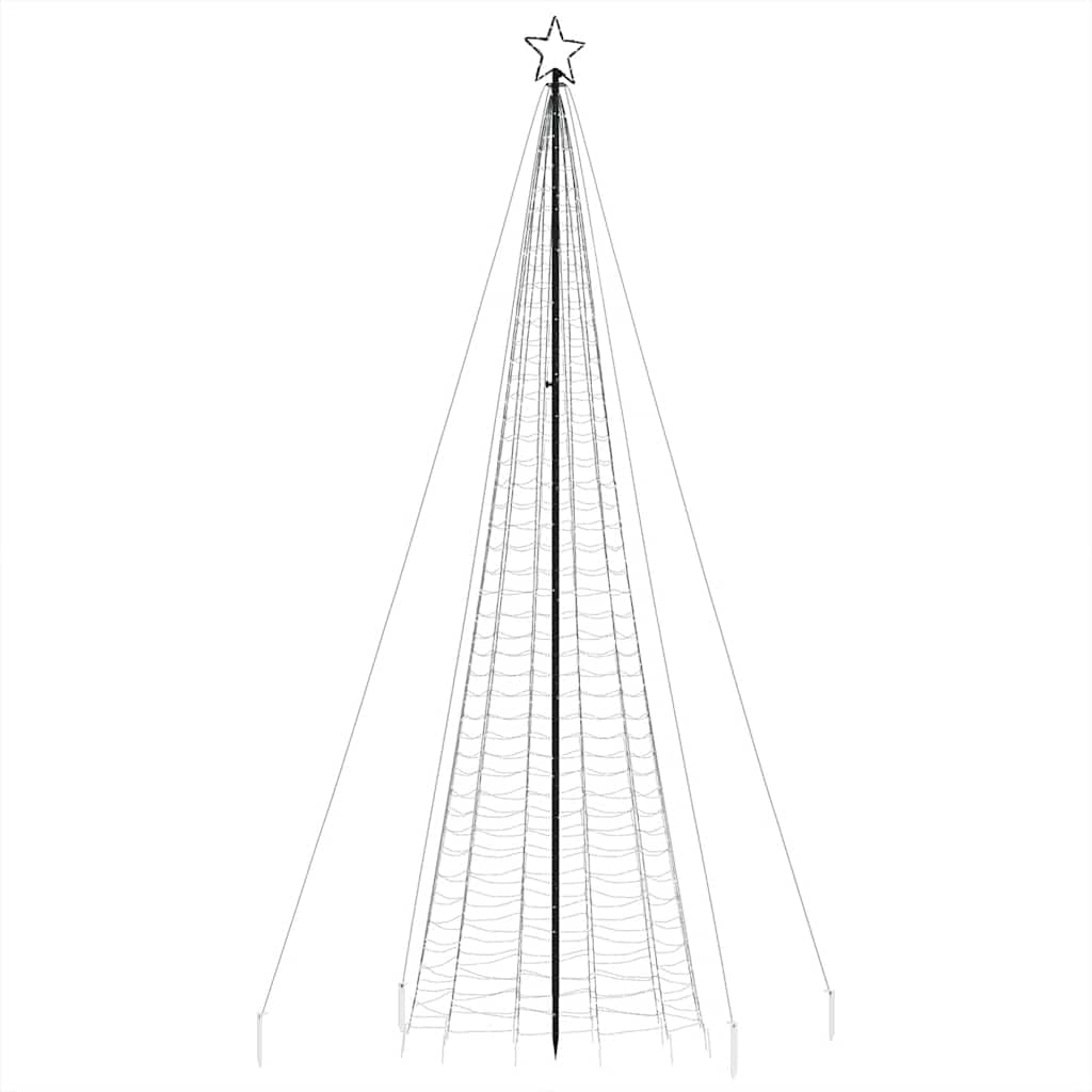 Juletre lyskjegle med pigger 1534 LED fargerik 500 cm