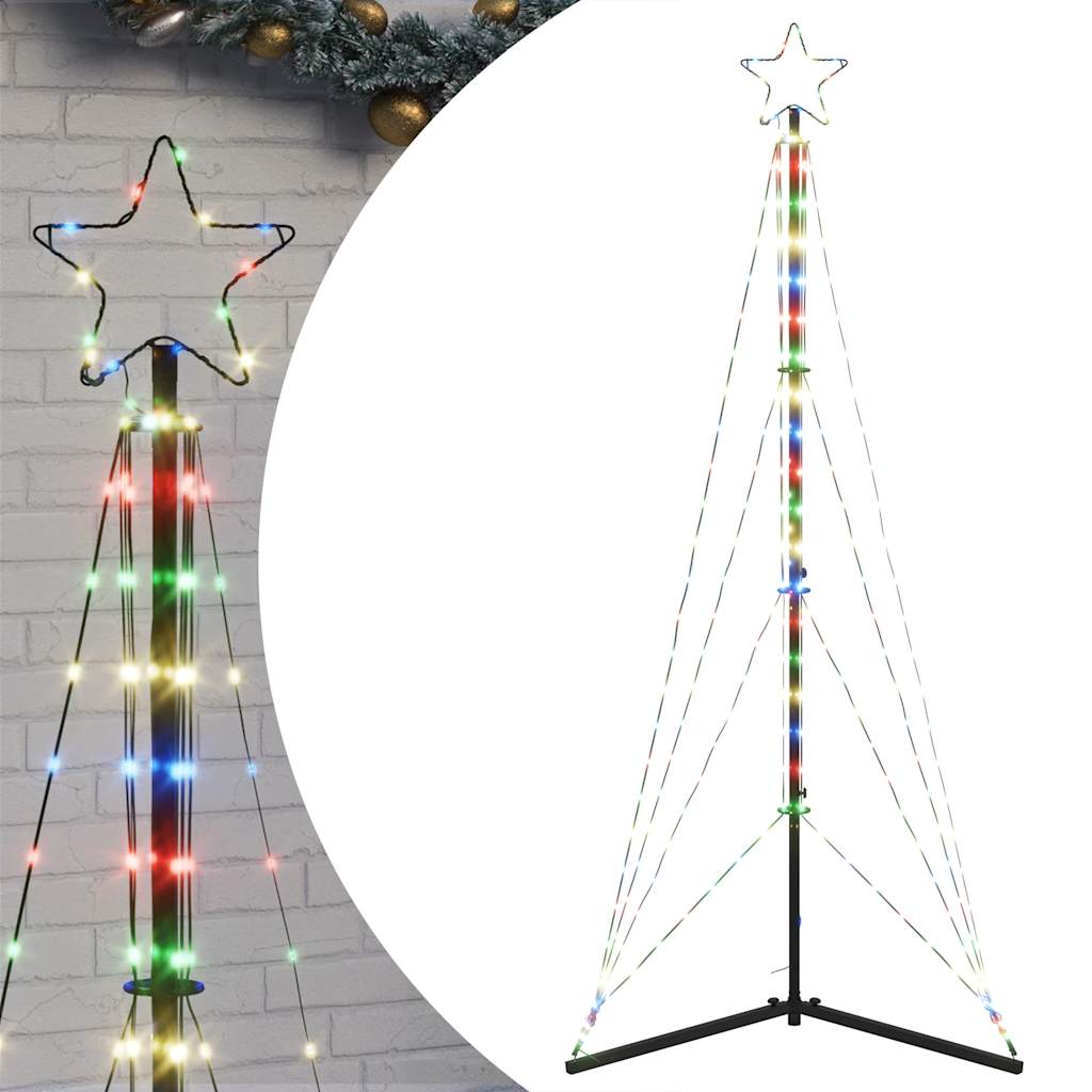 Juletrelys 363 LEDs fargerik 180 cm