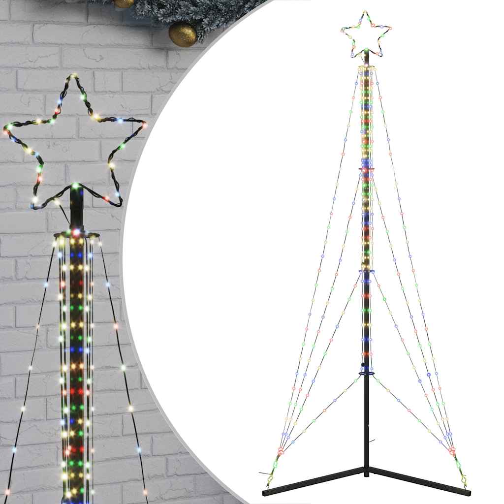 Juletrelys 483 LEDs fargerik 240 cm