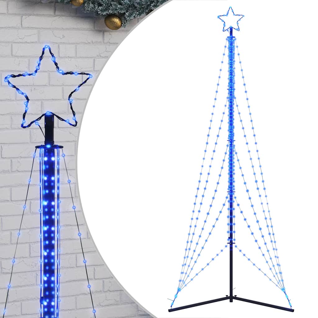 LED Juletre 525 LEDs Blå 302 cm
