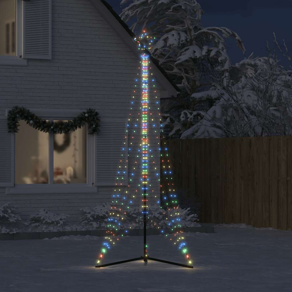 LED juletre 525 LEDs Fargerike 302 cm