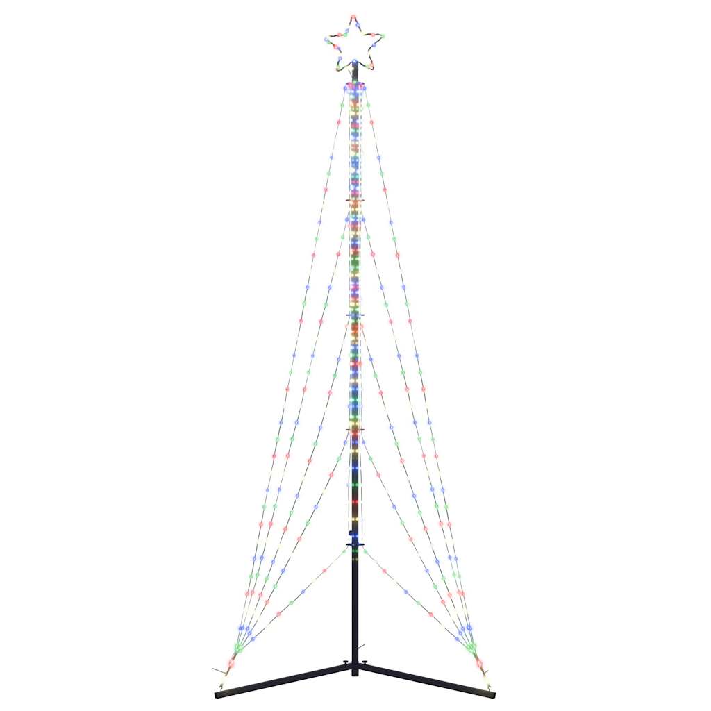 Juletrelys 525 LEDs fargerik 300 cm