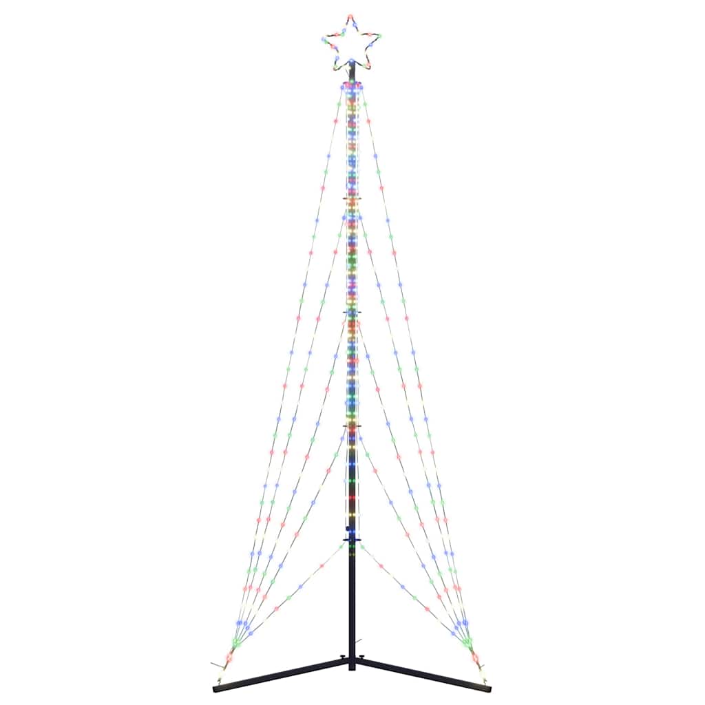 LED juletre 525 LEDs Fargerike 302 cm