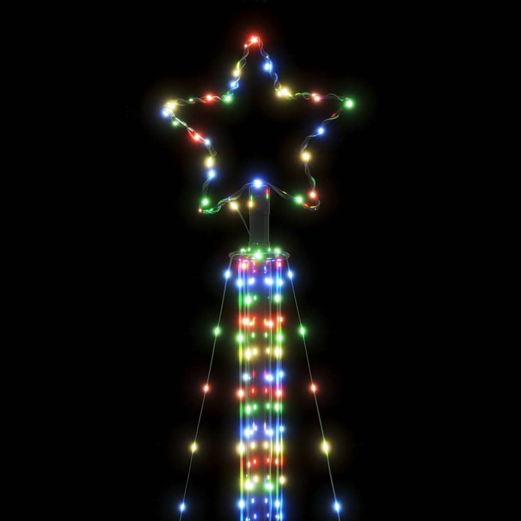 LED juletre 525 LEDs Fargerike 302 cm