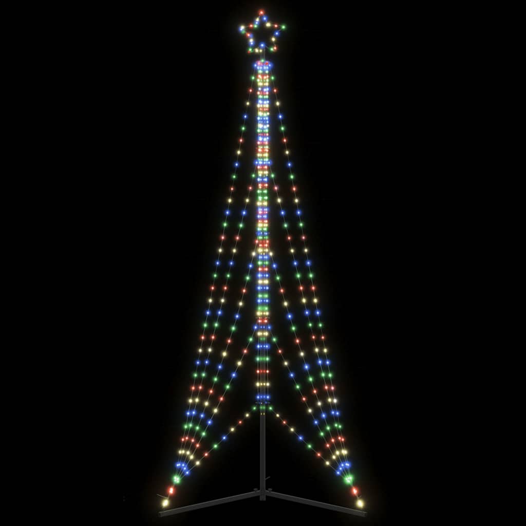 LED juletre 525 LEDs Fargerike 302 cm