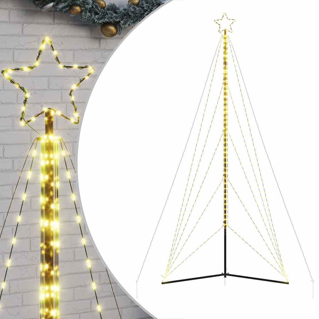 LED juletre 615 LEDs Varm Hvit 404,5 cm