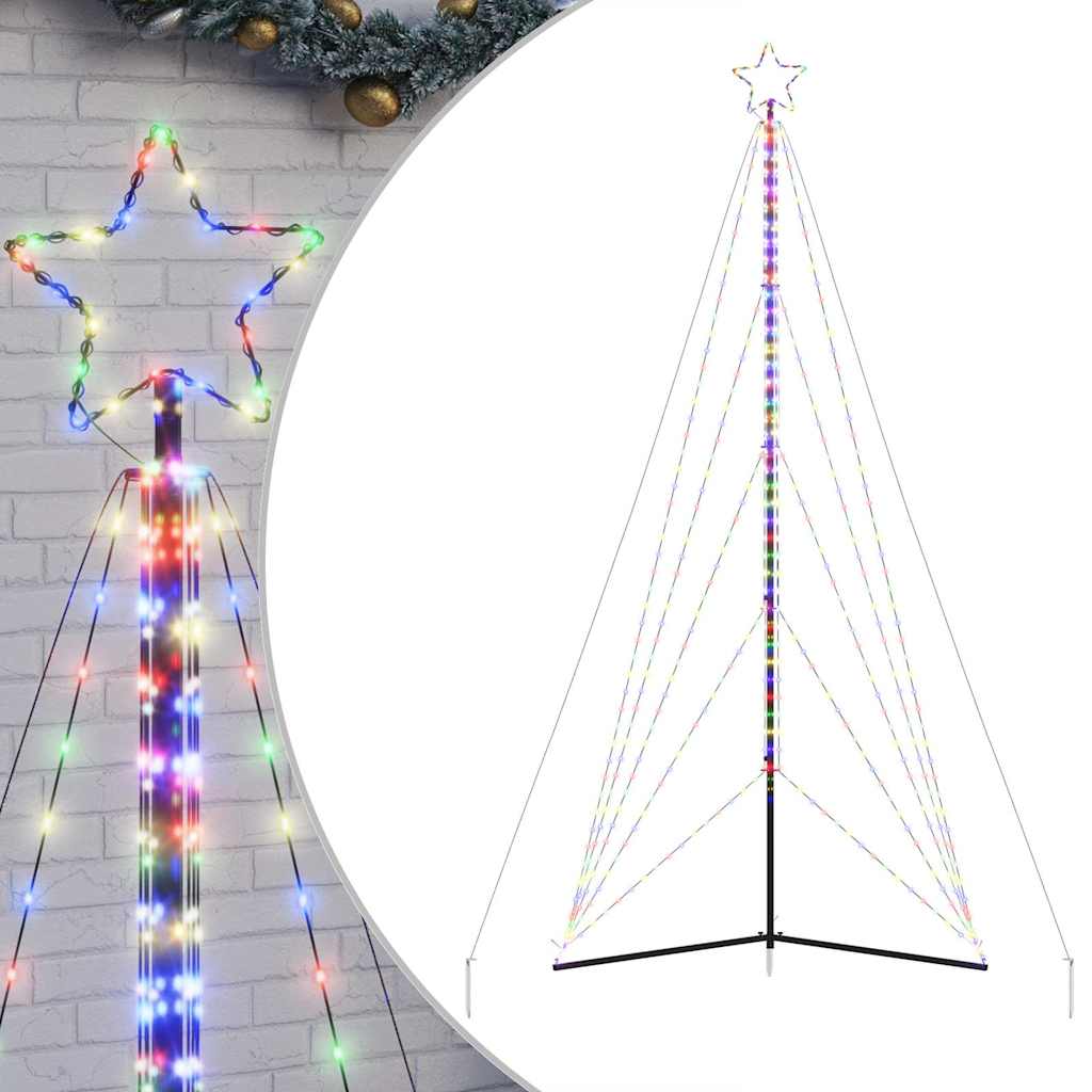 Juletrelys 615 LEDs fargerik 404,5 cm