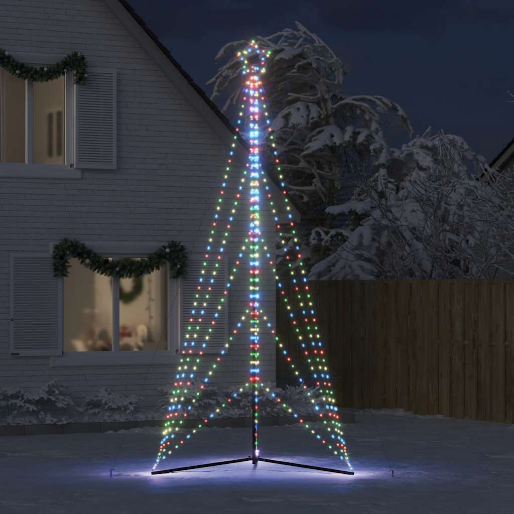 Juletrelys 615 LEDs fargerik 404,5 cm