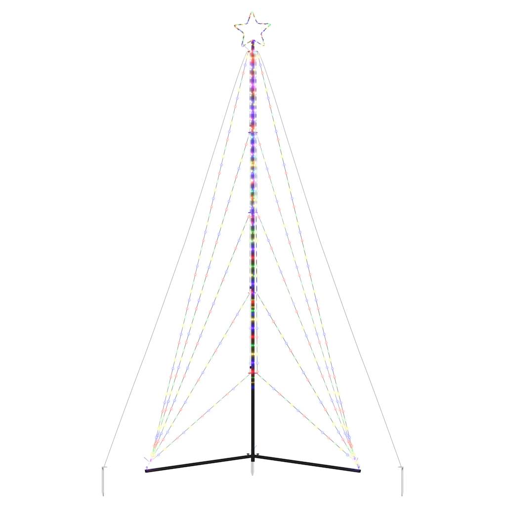 Juletrelys 615 LEDs fargerik 404,5 cm