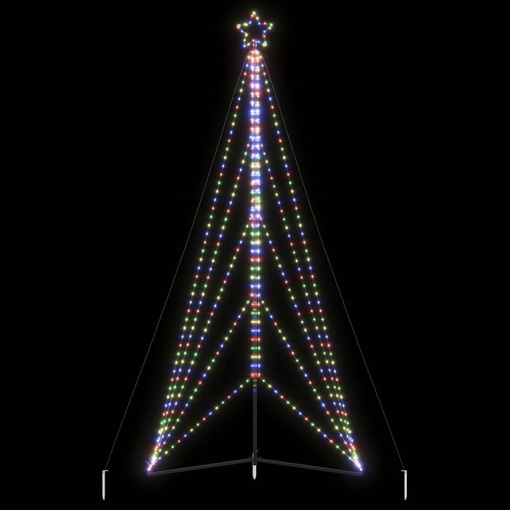 Juletrelys 615 LEDs fargerik 404,5 cm