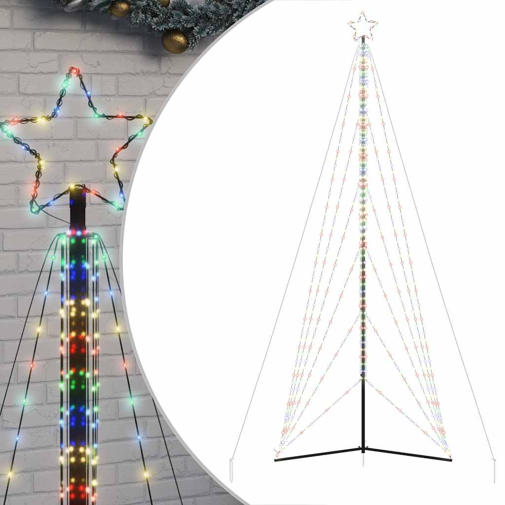 Juletrelys 861 LEDs fargerik 478 cm