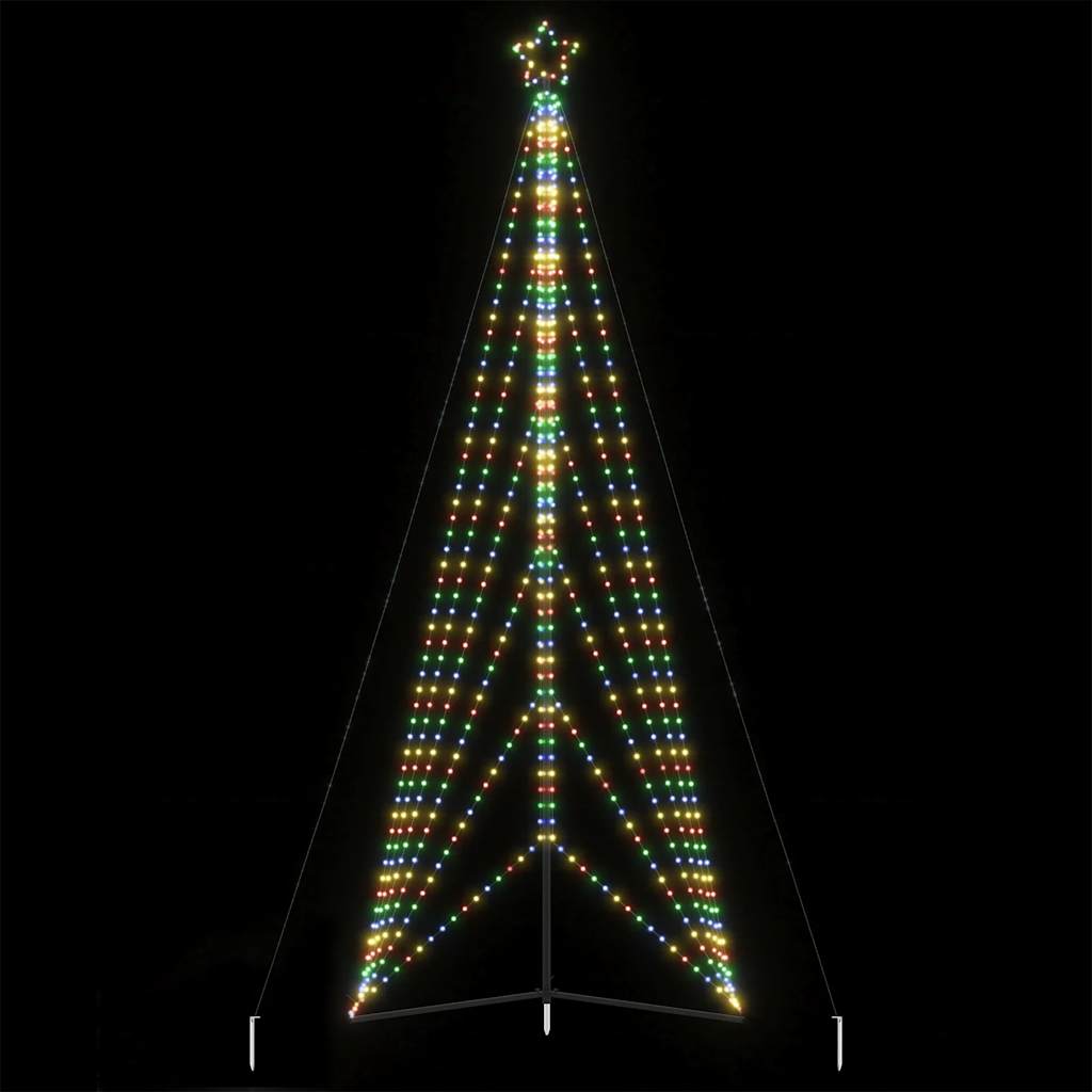 Juletrelys 861 LEDs fargerik 478 cm