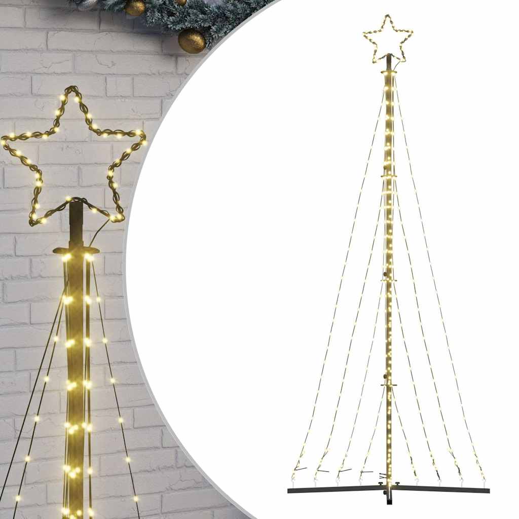 LED Juletre 447 LEDs Varm Hvit 249 cm