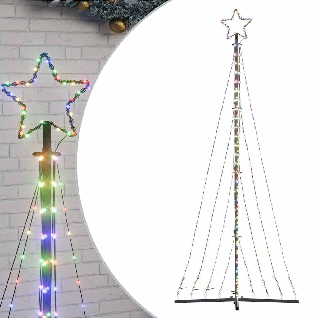 Juletrelys 447 LEDs fargerik 249 cm