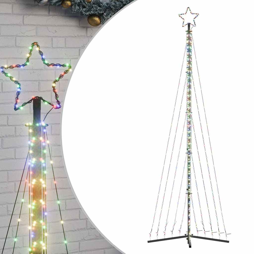 Juletrelys 495 LEDs fargerik 300,5 cm