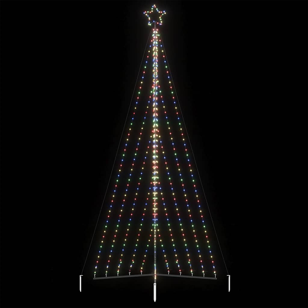 Juletrelys 570 LEDs fargerik 399 cm