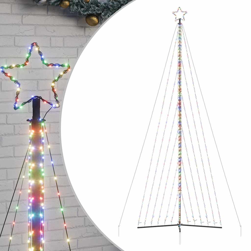 LED juletre 789 LEDs Fargerike 476 cm