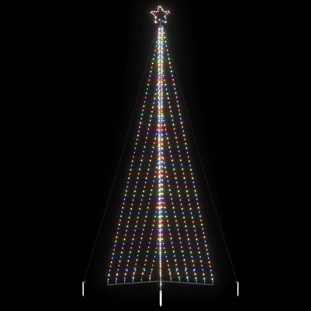 LED juletre 789 LEDs Fargerike 476 cm