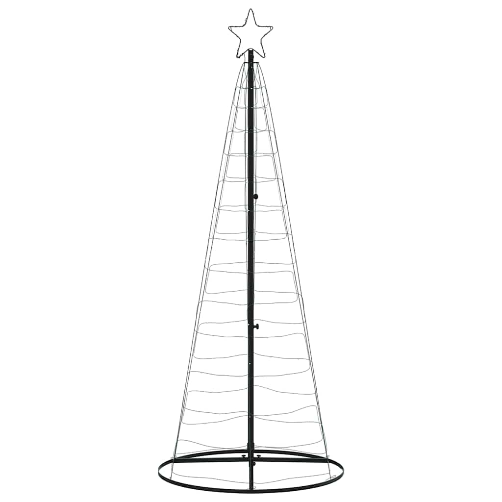 Juletre lyskjegle 200 LED fargerik 182 cm