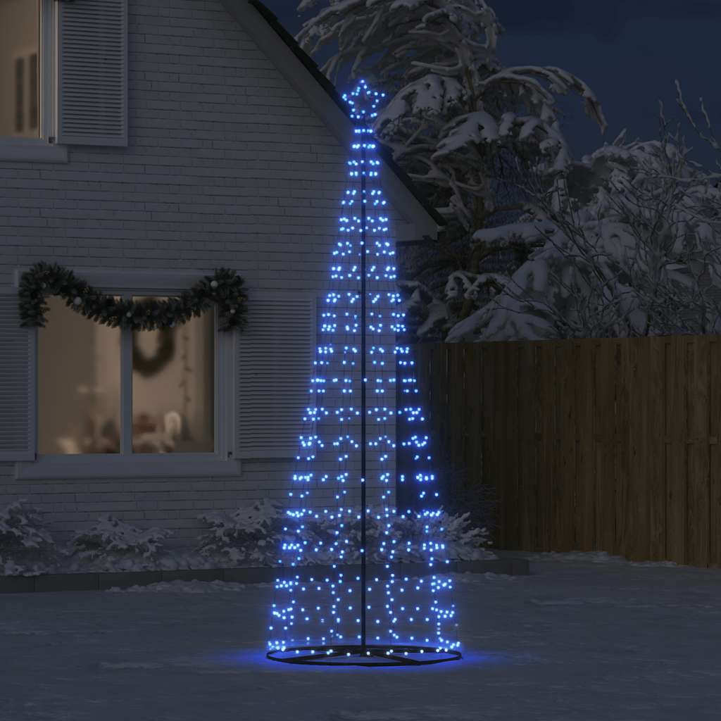 Juletre lyskjegle 550 LED blå 304 cm