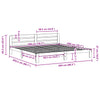 Sengeramme med madrass 200x200 cm heltre furu