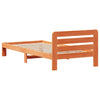 Sengeramme uten madrass voksbrun 90x190 cm heltre furu