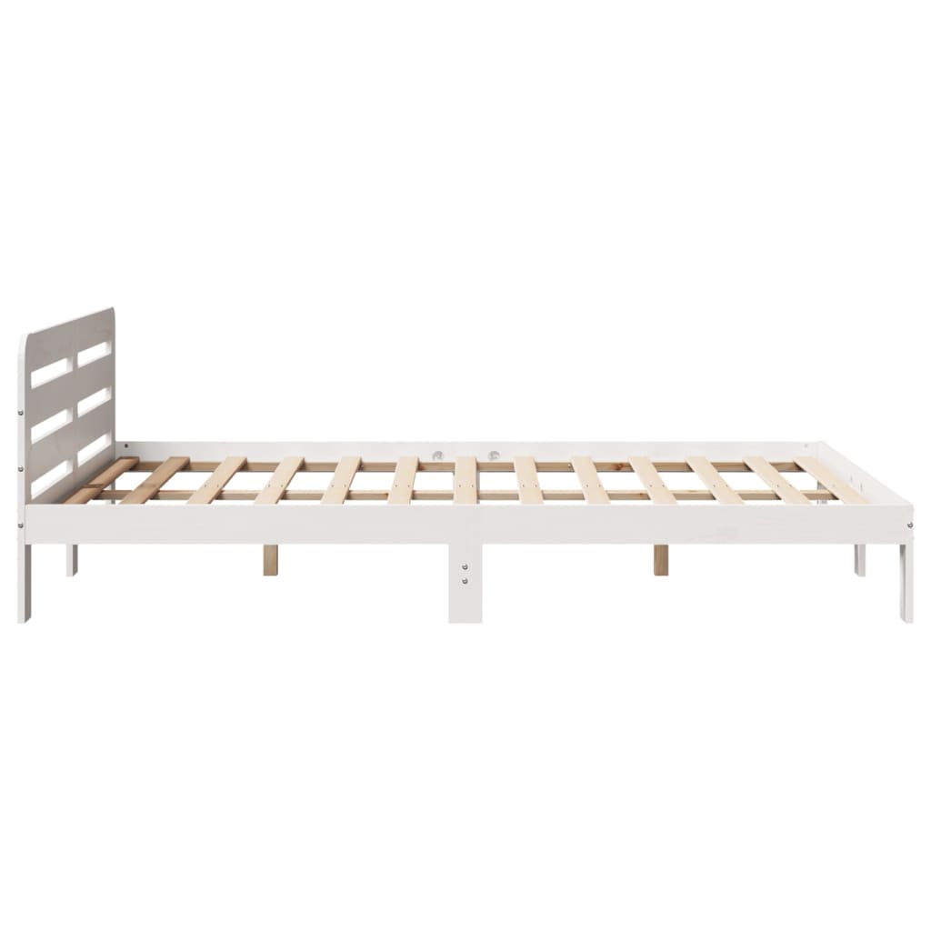 Sengeramme uten madrass hvit 135x190 cm heltre furu