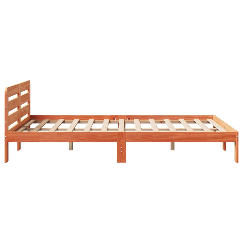 Sengeramme uten madrass brun 135x190 cm heltre furu