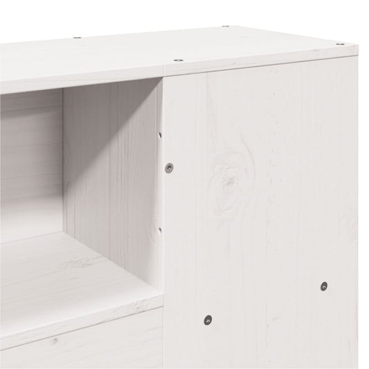 Hodegavl med oppbevaring hvit 140 cm heltre furu