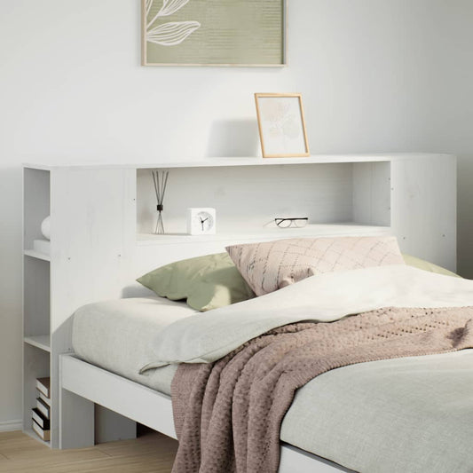 Hodegavl med oppbevaring hvit 140 cm heltre furu