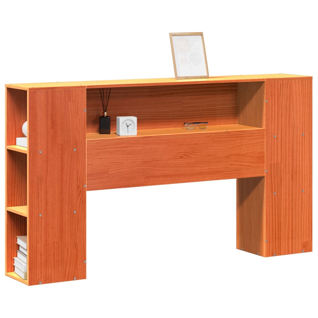Hodegavl med oppbevaring voksbrun 140 cm heltre furu