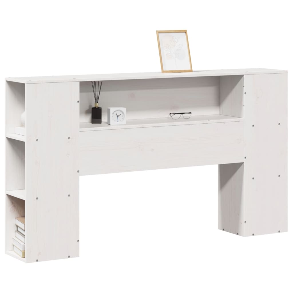 Hodegavl med oppbevaring hvit 135 cm heltre furu
